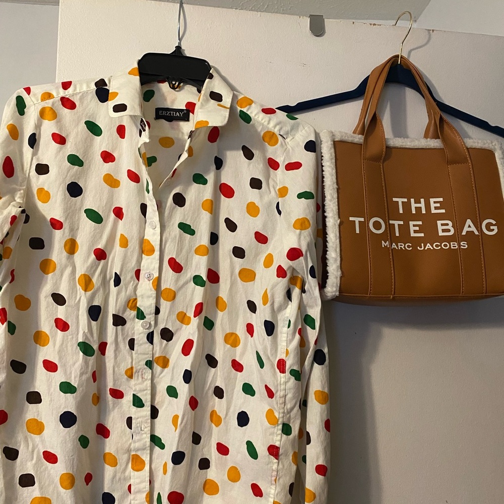 Multicolor Polka Dot Blouse